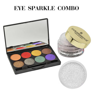 Combo of Glided Gala Eyeshadow Palette + Shimmer Highlighter