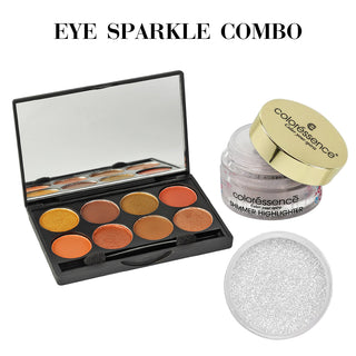 Combo of Glided Gala Eyeshadow Palette + Shimmer Highlighter