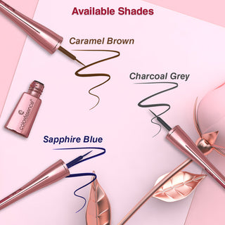 Buy All 3 Shades of Roseate Fab Tint Eyeliner(Sapphire Blue, Charcoal Grey, Caramel Brown)